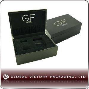 Black Charming Wooden Box For Watches