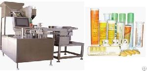 Effervescent Tablet Straight Tube Filling Machine For Ptp 40a