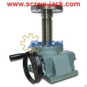 Sluice Gate Drive Double Jack Worm Gear Drive Screw Hoisting 1740mm Lift Height Manual Operation