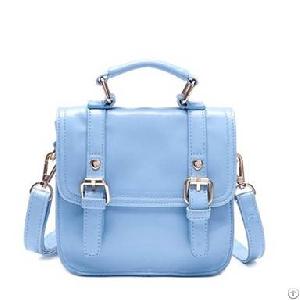 buckle decorate women bags light blue