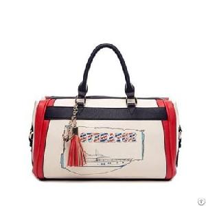 Vocation Elegant Color Contrast Travel Bag Red