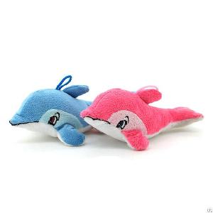 2 Colors Dolphin Pet Squeak Plush Toys