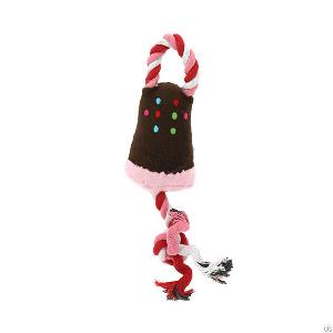 ice cream dog plush rope toys