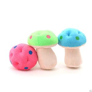 Mushroom Cute Pet Plush Squeak Toys