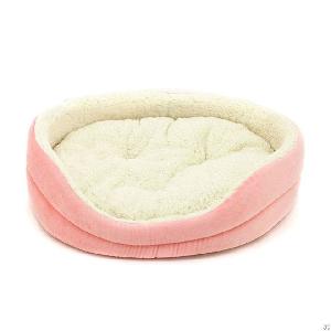 Pink Superfine Bowl Type Dog Bed