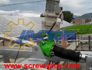 25 Ton Scew Gear Spindle Shaft And Motors, Electric Driven Bolted Tank Jack, Dc Motor Jack Screw