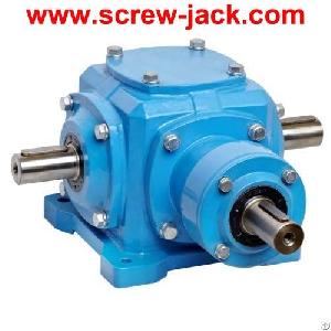 90°right angle bevel gear reversing gearbox 1:2 hand crank micro-angle  reducer