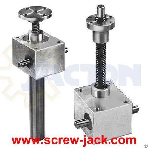 Hand Operated Mini Stainless Steel Worm Gear Screw Jack, Manual Operation Worm Geared Screw Jack