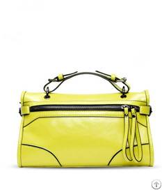 Newly Vintage Patent Leather Ladies Style Bag Yellow Red