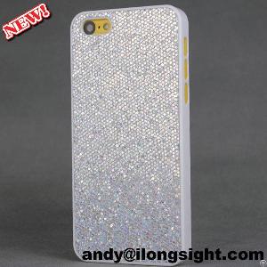 Silver Glitter Bling Sparkly Sparkle Iphone 5c Case Hard Cover