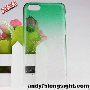 Wholesale Iphone 5c Gradual Change Raindrop Multicolor Hard Plastic Cases