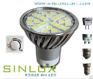 Dimmable Led Spotlight With 24 Pcs Epistar Smd Led Gu10 Mr16 Ce And Rohs Certification