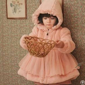 Sell Children Beauty Plush Overcoat For Wholesale, Girl Coat, 5pcs / Lot
