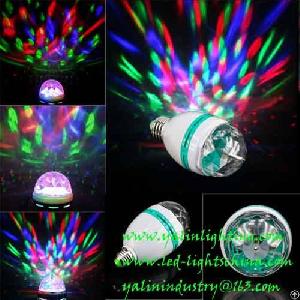 Rotating Rgb Led Bulb Light For Disco Party