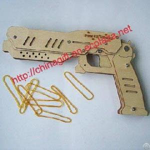 diy wooden rubber pistol gun