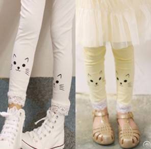 Sell New Arrival Girl Cat Leggings, Children Pants For Wholesale, 5pcs / Lot