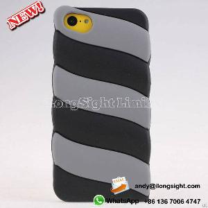 Black Candy Cotton Soft Silicone Cases For Iphone 5c