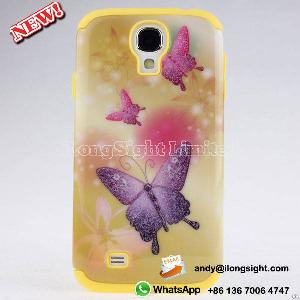 butterfly pattern silicone plastic hybrid case samsung galaxy s4 i9500