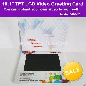 10.1 Inch Tft Lcd Video Greeting Card Presentation Brochure With 2gb Memory Magnetic Switch