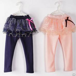 girl beauty lace pants children legging divided skirt wholesale skype topodasales