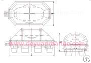 25 Man International Voyages Inflatable Liferaft