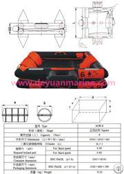 6 Man Open-reversible Inflatable Liferaft