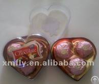 Round Ball Shape Chocolate Candy In Heart Shaped Chocolate Box