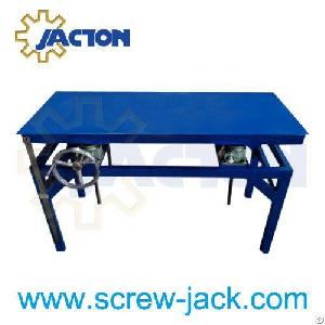 Crank Handle Manual Screw Platform Jack Lift System, Hand Wheel Screw Jack Motion Lifting Platform