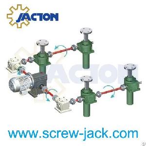 We Are Two Jack Systems Joined Via A Speed Reducer Or Miter Box, Screw Lift Table Manufacturers