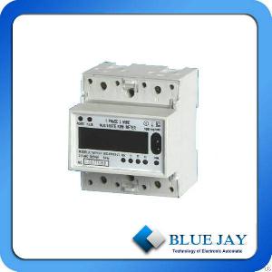 Single Phase Din Rail Multi Rate Mini Power Meter With Lcd Display