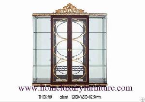 Glass Antique China Wooden Decorate Cabinet Tp-006