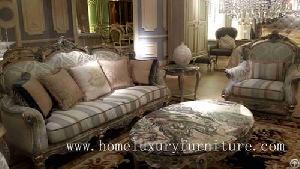 Wooden Frame Silver Color Sofa Sets Ff113