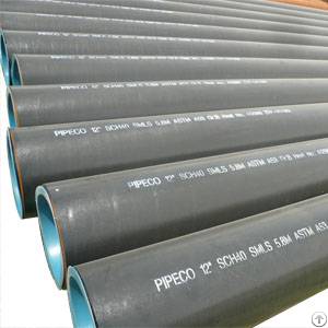 Bevelled End Smls Pipe, Astm A53 Gr B, Sch 40, 12 Inch Landee Pipe