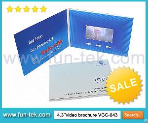 Customized Design 4.3 Tft Lcd Screen Video Brochure Advertising Player For Company Events