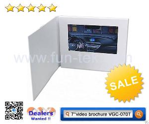High Quality Business 7 Inch Lcd Video Brochure Card With Touch Screen Option A5 Landscape