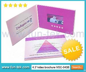 lcd tft 4 3 a5 printed video brochure vgc 043b tradeshow