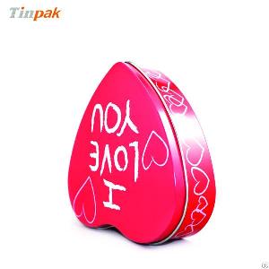 Fashion Fda Heart Shape Chocolate Tin Box