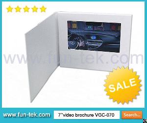 A4 Format Custom Design 7 Inch Video Brochure Lcd Tft Greeting Card Video Mailer Catalogue Vgc-070