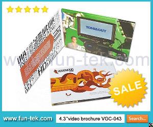 Hard Cover Video Cards Printed Brochures For New Product And Service Launch Vgc-043b