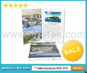 Oem Design 7 Inch Touchscreen Video Card Brochure Vgc-070t Four Colors Print 2gb Flash Matte Finish