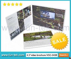 Open To Play Magnetic Switch Video Brochure With 4.3 Inch Color Screen Cmyk Printing Vgc-043b