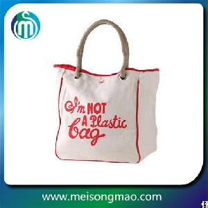 Msm Quality Fashion Cotton Tote Bag Canvas Shopping Bag For Lady