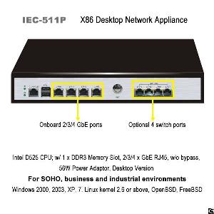 Onbaord 4 Rj45 Gbe Lan Ports Desktop Network Appliance