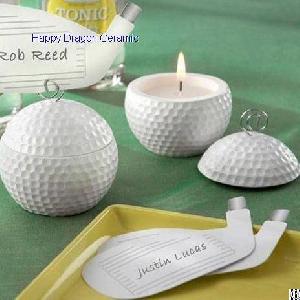 Ceramic Golf Ceramic Canlde Jars, Candle Containers