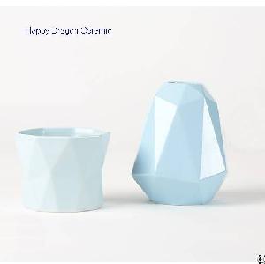 Polytope Ceramic Candle Jars, Candle Containers