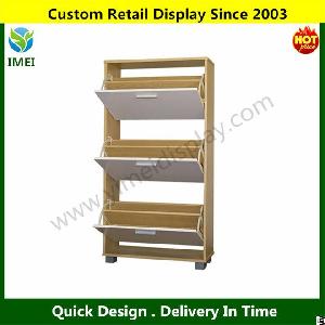 Shoe Storage Cabinet 3 Compartments Shoes Organiser Ym5-844