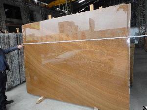 China Marble Slabs Wooden Yellow