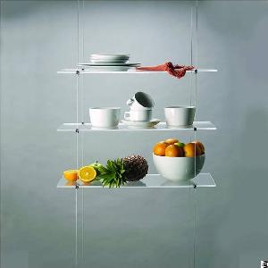 25x60cm Clear Acrylic Kitchen Shelf