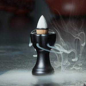 Ceramic Mini Incense Burner Incense Cone Tower Censer Smoke Backflow Stream Back Down Tea Pet