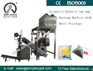 Automatic Tea Packaging Machine With Triangular Inner Nylon Mesh And Rectangle Outer Bag